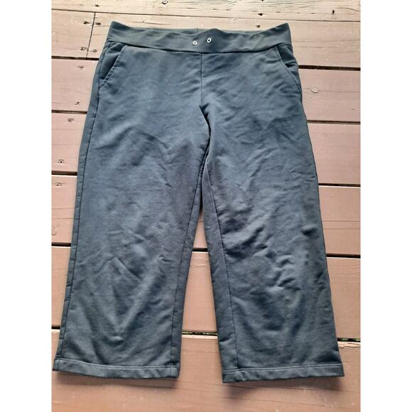 Lauren Ralph Lauren Active Sweatpants Womens Med Black Zip Pockets Drawstring - Picture 1 of 4